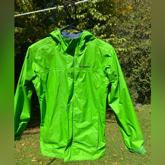 Columbia Neon Green Youth Raincoat - Picture 1 of 5